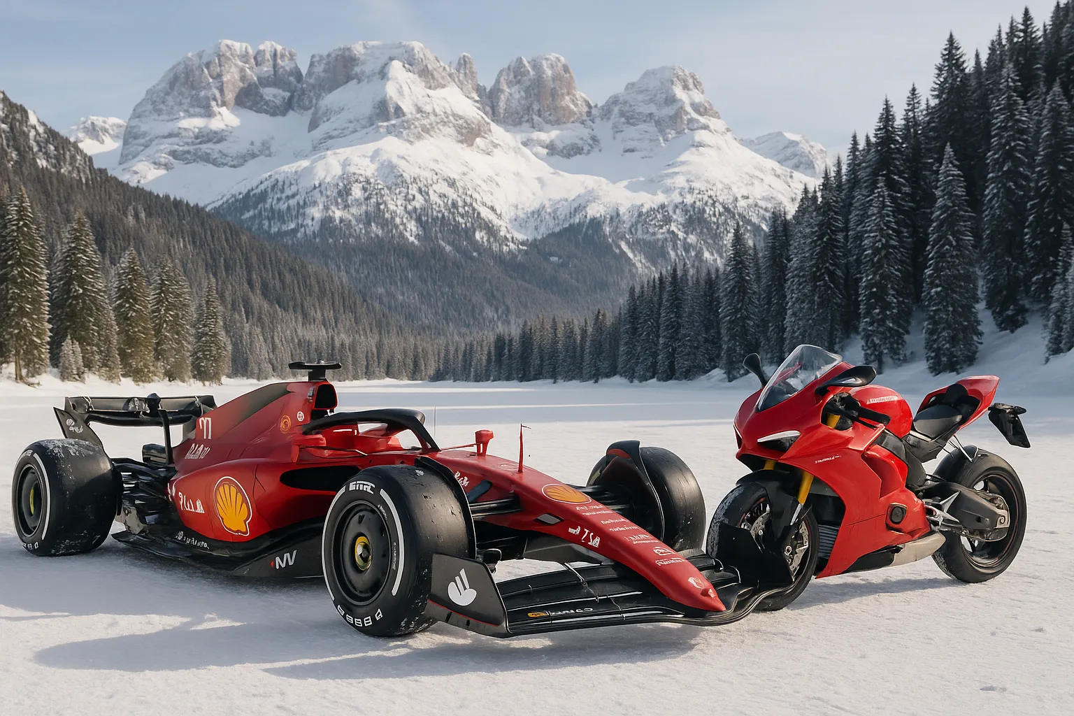 Quando il motorsport incontra la neve: la tradizione invernale di Ferrari e Ducati